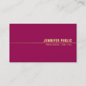 Berufliche Visitenkarten Gold Viva Magenta Visitenkarte (Vorderseite)