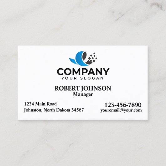 Berufliche Visitenkarten mit Ihrem Logo Visitenkarte (Vorderseite)