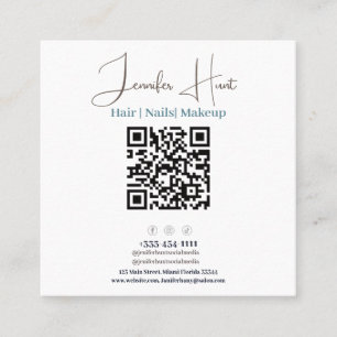 berufliche Visitenkarten mit QR-Code Quadratische Visitenkarte