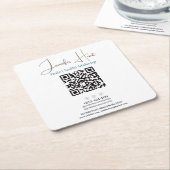 berufliche Visitenkarten mit QR-Code Rechteckiger Pappuntersetzer (angewinkelt)