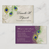 Berufliche Visitenkarten - Pfauenfedern Visitenkarte (Vorne/Hinten)
