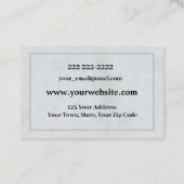 Berufliche Visitenkarten-Vorlagenblau Visitenkarte (Rückseite)