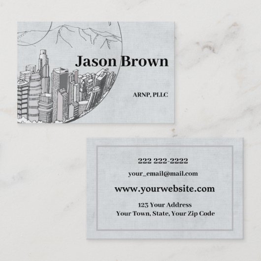 Berufliche Visitenkarten-Vorlagenblau Visitenkarte (Vorne/Hinten)