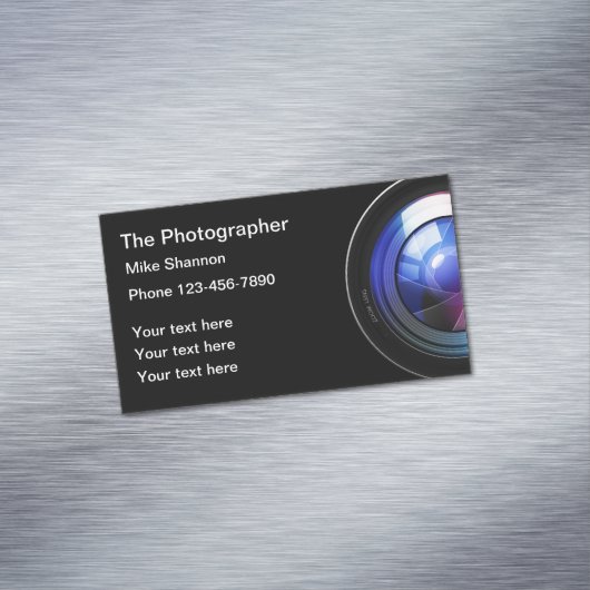 Berufliche Visitenkartenmagnete für Fotografen Magnetische Visitenkarte (Beispiel)