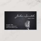 Berufliche Voice Coach Dunkle Business Card Visitenkarte (Vorderseite)