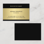 Berufliche Vorlage Elegantes Gold Modernes Design Visitenkarte (Vorne/Hinten)