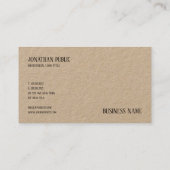 Berufliche Vorlage für Echtkraftpapiere Visitenkarte (Rückseite)