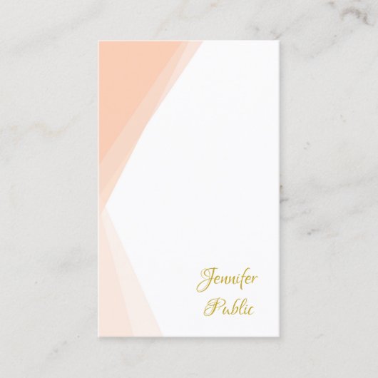 Berufliche Vorlage für Goldene Skriptnamen Visitenkarte (Vorderseite)