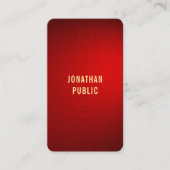 Berufliche Vorlage für Goldtext mit rotem Damaskus Visitenkarte (Vorderseite)