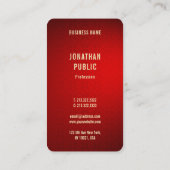 Berufliche Vorlage für Goldtext mit rotem Damaskus Visitenkarte (Rückseite)