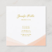 Berufliche Vorlage für handgeschriebene Goldnamen Quadratische Visitenkarte (Rückseite)