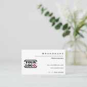 Berufliche Vorlage für klassische, weiße, benutzer Visitenkarte (Stehend Vorderseite)