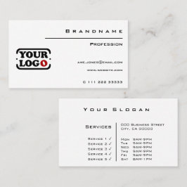 Berufliche Vorlage für klassische, weiße, benutzer Visitenkarte