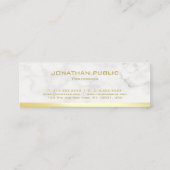 Berufliche Vorlage für moderne Goldtext-Namen Mini Visitenkarte (Rückseite)