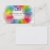 Berufliche Vorlage für Monogramm, farbenfroh Visitenkarte (Vorne/Hinten)