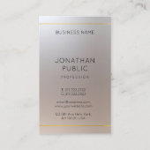 Berufliche Vorlage für Monogramm-Silber-Look Visitenkarte (Rückseite)