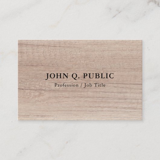 Berufliche Vorlage für Personalisierten Holzeinsch Visitenkarte (Vorderseite)