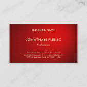 Berufliche Vorlage für roten Damaskus-Gold-Text Visitenkarte (Rückseite)