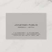 Berufliche Vorlage Minimalistisch Stylish einfach Visitenkarte (Rückseite)