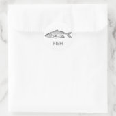 Berufliche Wahl für FISH Hochzeit Runder Aufkleber (Tasche)