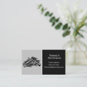 Berufliche Wartung und Zimmerservice mit Werkzeuge Visitenkarte (Stehend Vorderseite)