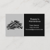 Berufliche Wartung und Zimmerservice mit Werkzeuge Visitenkarte (Vorderseite)