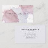 Berufliche Wasserfarbe Lila Lavendel Roter Splash Visitenkarte (Vorne/Hinten)