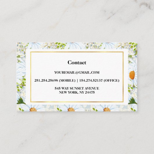 Berufliche Wasserfarbe Visitenkarte (Rückseite)