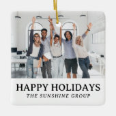 Berufliche Weihnachtsgeschenke für Kunden Keramikornament (Vorderseite)