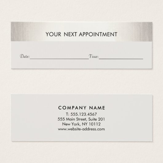 Berufliche Weiß Moderne Silbervorstellung (Vorne & Hinten)