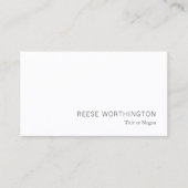 Berufliche Weiß-Moderne Visitenkarte (Vorderseite)