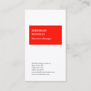 Berufliche, weiße, minimalistische Premiumseide Visitenkarte