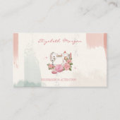 Berufliche Weißnähmaschine Katzenbürste Visitenkarte (Vorderseite)