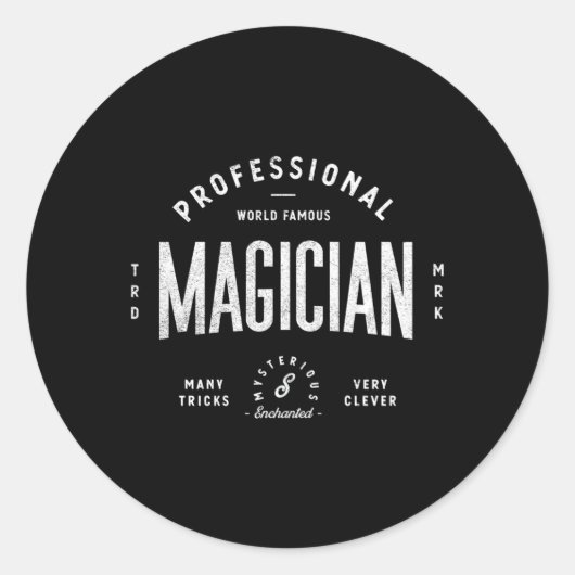 Berufliche Welt Berühmter Magier Runder Aufkleber (Vorderseite)