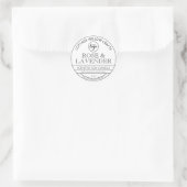 Berufliche White Soy Candle Labels Runder Aufkleber (Tasche)