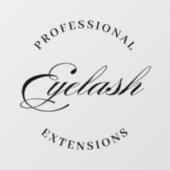 berufliche Wimpernverlängerungen minimal modern Fensteraufkleber (Blatt)