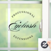 berufliche Wimpernverlängerungen minimal modern Fensteraufkleber (Zuhause)