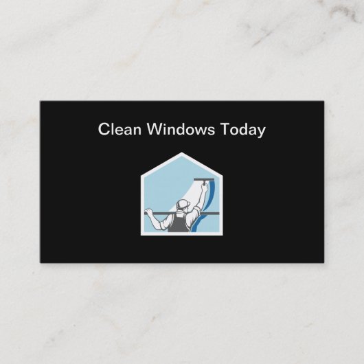Berufliche Windows Washer Theme Visitenkarten Visitenkarte (Vorderseite)