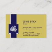 Berufliche Yellow & Blue Jewelier Business Card Visitenkarte (Rückseite)