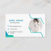 Berufliche Zahnarztkarte mit Foto Visitenkarte (Vorderseite)