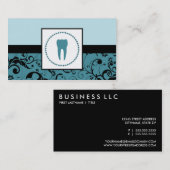 berufliche Zahnheilkunde: Damastzahn Visitenkarte (Vorne/Hinten)