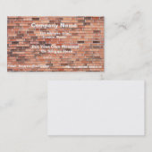 Berufliche Ziegelstein-Wand-Geschäfts-Karte Visitenkarte (Vorne/Hinten)