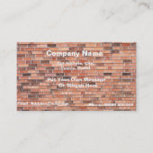 Berufliche Ziegelstein-Wand-Geschäfts-Karte Visitenkarte (Vorderseite)
