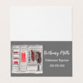 Berufliche Zuhause-Organisation für Wasserfarben Visitenkarten (Außenseite Aufgefaltet)