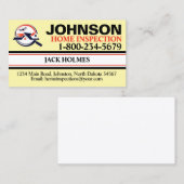 Berufliche Zuhause-Prüfung Visitenkarte (Vorne/Hinten)