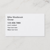 Berufliche Zuhause Visitenkarte (Rückseite)