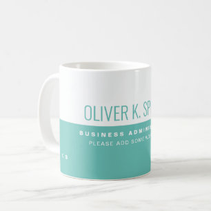 Beruflichen halb Aquamarinen Halbweiß Modernblau Kaffeetasse