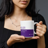 Beruflichen halb Lila Halbweiß-Moderne Kaffeetasse