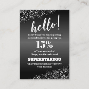 Beruflichen Schwarz-weißen Dank Einsteckkarte Visitenkarte