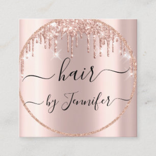 Beruflichen Tropfen 6 Haarstauchdecke Quadratische Visitenkarte